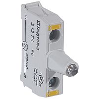 Блок со встроенным светодиодом для головок - Osmoz - для кнопочных постов - 230 В~ - желтый | код 024274 |  Legrand